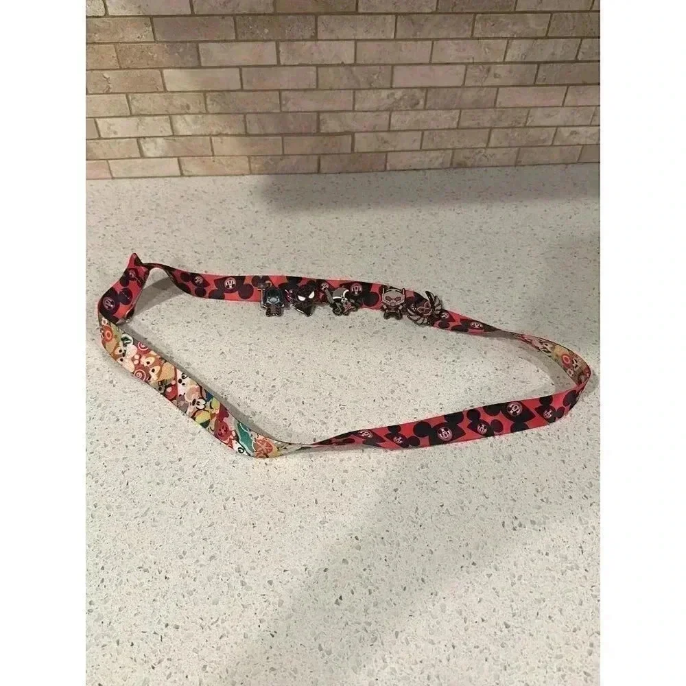 Disney Pin Accessory - Lanyard - Mouseketeer‎ Ear Hat Lanyard with pins db